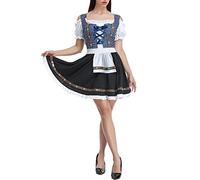 Générique Femme Robe Traditionelle de Bavière Allemande Costume Bavarois Robes de Fête de la Bière Déguisement Bavaroise Femmes Robe Dirndl Femme Oktoberfest Costume Tyrolien Femmes