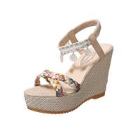 Générique Femme Sandales Découvrez des sandales élégantes pour femmes à porter au quotidien,parfaites pour le travail et les rendez-vous. Dotées d'un bout ouvert (Beige,41)