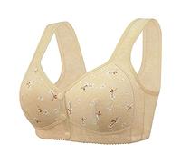 Générique Femme Soutien Gorge Post Operatoire Sport Fermeture Devant sans Armature Brassiere Yoga (Beige, XXL)