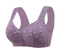 Générique Femme Soutien Gorge Post Operatoire Sport Fermeture Devant sans Armature Brassiere Yoga (Violet, 4XL)