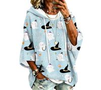 Générique Femme Sweat À Capuche Imprimé Squelettes Fantômes Coupe Ample | Pull Nuit D'halloween, Haut Dame Adulte, Style Cartoon Sombre, Pullover, Pour Soirées Déguisées Et Porches Du Quartier