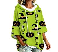 Générique Femme Sweat À Capuche Imprimé Squelettes Fantômes Coupe Ample | Pull Nuit D'halloween, Haut Dame Adulte, Style Cartoon Sombre, Pullover, Pour Soirées Déguisées Et Porches Du Quartier