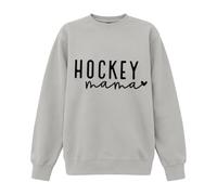 Générique Femme Sweat Col Rond Message Hockey Mama Imprimé Manches Longues | Poignets Côtelés Pull, Hoodie Basique, Ton Complice Haut, Vêtement Tribune, Pour Matchs Familiaux Et Sorties