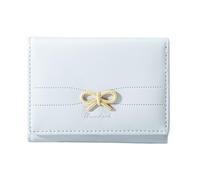 Générique Femmes Arc Monnaie Monnaie Portefeuille Fermeture à pression PU Cuir Carte Sac Court Porte-cartes de crédit Mode Sac d'embrayage, bleu, 110.00x80.00x15.00mm/4.33x3.15x0.59inch, Décontracté