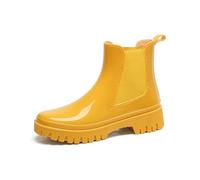 Générique Femmes Bottes de Pluie Semi-compensées Botte Jardin Pratiques Neige Extérieur en Caoutchouc pour Femme Idéales la Marche, l'eau, l'extérieur
