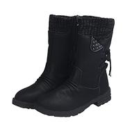 Générique Femmes Bottillon basses stretch plates Botte Femme Chaudes Imperméables Vintage Tige large Bottes pour femmes Souple Confortable classiques Femme Bottine Mode Automne Hiver