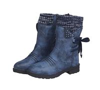 Générique Femmes Bottillon basses stretch plates Botte Femme Chaudes Imperméables Vintage Tige large Bottes pour femmes Souple Confortable classiques Femme Bottine Mode Automne Hiver