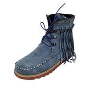 Générique Femmes Bottillon Courte à Lacets Botte Femme Chaudes Imperméables Vintage Tige large Bottes pour femmes Souple Confortable cuir véritable Femme Bottine Mode Automne Hiver