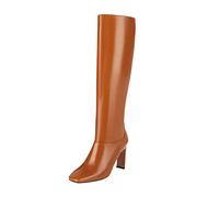 Générique Femmes Bottines Hautes À Talons fins pointu Bottes Femme Chaudes Elégantes Souple Imperméables Femmes Botte Casual classiques cuir véritable Cowboy Bottes pour femme Hautes Genoux Sexy