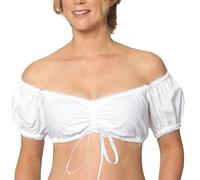 Générique Femmes Chemisier Traditionnel,Blanc/Noir Classique Top Bavarois Dentelle Gilet Femme Oktoberfest Haut Enveloppant Court LéGant Dirndl Blouse Quotidien Pour Lingerie