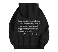 Générique Femmes, chère Personne derrière Moi, si Vous lisez ceci, Quelque Chose de Bien Vous Arrive Aujourd'hui, Sweat à Capuche (Black, M)