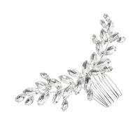 Générique Femmes Décorations Fantaisie Agrafe De Mariée Accessoire De Cheveux De Mariée Épingles à Cheveux De Mariée Barrette Voile Pour La Mariée Charmes Cravates Mariage Silver Diamant