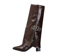 Générique Femmes Elegant Bottes Automne Hiver Mode Casual Chaussures Boots Longues Botte de Cavalier Bottes Femme Western