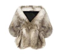 Générique Femmes Faux Fourrure Poncho Cape, Spring Automne Faux Faux Fourrure Chauve-Souris Batwing Tops Soleil Wrap Soirée Partie De Soirée Élégante Longue Manteau De Manteau De Châle