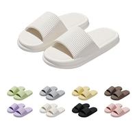 Générique Femmes Hommes Chaussons de Douche Open Toe Sliders D'été Sandales Antidérapantes Unisex Slip on Chaussons pour la Maison Salle de Bains Intérieure Piscine