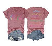 Générique Femmes Laissez-Les Vous Mal Comprendre t-Shirt pour Les Femmes Lettre inspirante Impression Disant t-Shirt col Rond Positif(Red,XXL)