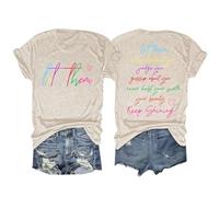 Générique Femmes Laissez-Les Vous Mal Comprendre t-Shirt pour Les Femmes Lettre inspirante Impression Disant t-Shirt col Rond Positif(Beige,L)