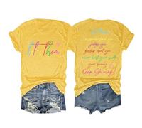 Générique Femmes Laissez-Les Vous Mal Comprendre t-Shirt pour Les Femmes Lettre inspirante Impression Disant t-Shirt col Rond Positif(Yellow,L)