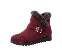 Générique Femmes neige Botte Courte Peluche plates Rond Bottes pour femme Vintage classiques Imperméables Femmes Bottines Travail Confortable Souple Elégantes Chaudes Automne Hiver