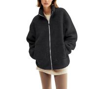 Générique Femmes Polaire Fermeture Éclair Maternité Portant Manteau D'hiver Épaissir Sweat Veste For Les Femmes(Black,S)