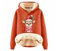 Générique Femmes Pull De Noël Moche Adulte À Capuche 3D Renne Sweat Top Arbre Père Noël Elf Confortable