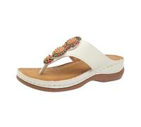 Générique Femmes Sandales Couvre Chaussures Extérieur Femme Pantoufles Antidérapantes Pour Baskets Chaussure Orthopedique De Marche Mules Été Romain Claquette Piscine (Blanc,38.5)