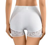 Générique Femmes sous Jupe Shorts Pantalon De Sécurité Doux Stretch Dentelle Garniture Leggings Pantalon De Yoga Court Panty Coton Cycliste Short Boxer Shorty Legging Boxer Caleçon (04 Blanc, M)