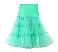 Générique Femmes Taille Haute Pleated Short Skirt Adulte Tutu Dancing Skirt Mint Green XL