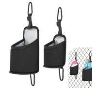 Générique Fence Holder for Water Bottle - 2-Size Hanger With 2 Hooks | Pickleball Fence Can Holder 2-Size Reusable Hanger With 2 Hooks For Water Bottles At Stadium Court Dugout Field