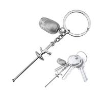 Générique Fencing Pendant Keychain, Keyring With Fencing | Home Decor Products Rustproof Keyrings For Working, Camping, School, Traveling, Business Trips