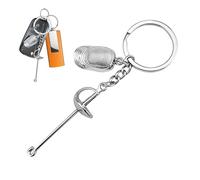 Générique Fencing Pendant Keychain, Keyring With Fencing | Home Decor Products Rustproof Keyrings For Working, Camping, School, Traveling, Business Trips