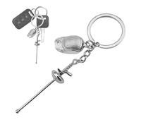Générique Fencing Pendant Keychain, Keyring With Fencing | Home Decor Products Rustproof Keyrings For Working, Camping, Traveling, B, School, Usiness Trips