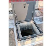 Générique Fenêtre de puits Souterrain Personnalisable pour puits de lumière étanche et scellé pour Grenier/véranda, Trappe d'entretien Universelle avec Accessoires (42 x 42 pouces/107 x 107