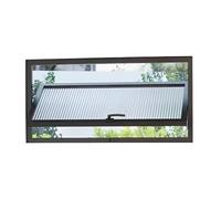 Générique Fenêtre de Ventilation pivotante, Petite fenêtre à Soufflet pour sous-Sol - Cadre en Aluminium Noir, Verre trempé, fenêtre de cabanon pivotante à 360° pour Salle de Bain, Garage, poulailler