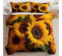 Générique Ferme Housse de Couette 260 x 240 cm Parure de Lit Hommes Femmes Enfants, Plantes Fleurs Tournesol Parure de Lit décoration de Chambre Ensemble de Literie 3 pièces