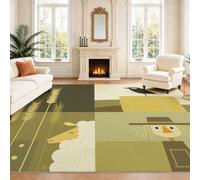 Générique Ferme Rustique Salon Tapis Chambre Enfants Tapis Blé Vache Mouton Épouvantail Oiseau Champ Campagne Motif Imprimé Doux Flanelle 40 x 60 cm - Doux Au Toucher Facile À Nettoyer