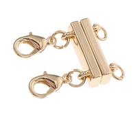 Générique Fermoir pour Collier à Plusieurs Rangs, Boucle de Connexion Dorée Deux, Accessoire Bijouterie Superposé pour Fabrication de Bracelets et Colliers Diy, Aimant Puissant, Léger,