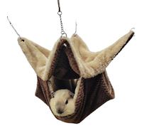 Générique Ferret Hammock Bed - Warm Cotton Cave for Pets | Washable Fabric with Hanging Straps, Cage Accessory, Enrichment Sleeping Climbing Restroom Spot for Bunny Tiny Pet Sugar Glider Squirrel