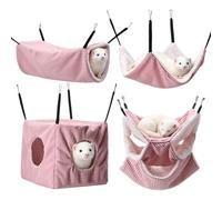 Générique Ferret Hammock for Cage Warm Plush Soft Tunnel Sleeping Bed | Cage Squirrel Bed Sleeping Nest for Chinchilla Playing Resting Exploring