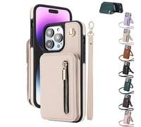 Générique Fertilvrsus Phone Case, Fertilvrsus Wallet Case for iPhone 16/15/14/13, PU Leather Flip Cover with Hand Strap, with Card Slots, Crossbody Lanyard (for iPhone16PLUS,White)