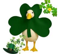Générique Festive Duck Outfit - Porch Costume Clothing for St Patricks Day | Polyester Material with Shamrock Shape, Green Reusable Accessory, Outdoor Decor for Garden, Lawn Patio, Farmhouse