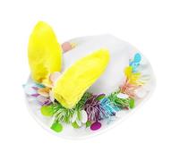 Générique Festive Easter Bunny Hat Cap, 25x32x11cm Non-Woven Fabric Material, Cute Seasonal Headwear, Easter Cowboy Hat Design, Holiday, Party, Costume, Gift, Fashion