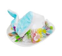 Générique Festive Easter Bunny Hat Cap, 25x32x11cm Non-Woven Fabric Material, Cute Seasonal Headwear, Easter Cowboy Hat Design, Holiday, Party, Costume, Gift, Fashion