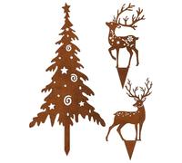 Générique Festive Lawn Signage - Christmas Yard Stakes for Decoration | Iron Metal with Rust-Resistant Finish, Holiday Outdoor Ornament, Winter Garden Display for Porch Courtyard Ground
