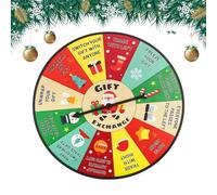 Générique Festive Spinner Wheel - Game Activity Board, 10 inches Wheel for Gift Exchange with Clear Labels, Party Game for Family, Coworkers Fun Holiday Activity, for Home and Office Gatherings