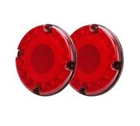 Générique Feu Arrière LED Pour Bus Feux Gabarit Latéraux 7 Pouces 36 Ronds Stop Clignotant Pour Camion Remorque RV 12 24V Dynamiques Led Clignotant(4pcs Red)