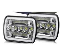 Générique Feu Circulation Diurne Phares Led 400W 5x7 Pouces 7x6 80000LM Clignotant Haut/bas Dot E9 DRL Pour Tout-terrain 4x4 Accessoires 12V 24V Jeu Phares(2PC)