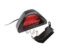Générique Feu frein voiture Universel Queue Troisième Feu De Frein Signal F1 Style Triangle Sportif Antibrouillard Arrière(Red Cover)