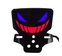 Générique Feu Stop Pour Motocyclette | 12V Feu De Stop Pour Motocyclette | LED Avec Visage Sourire Effrayant - pour Modification Longs Trajets Conduite Faible Visibilité Autoroute