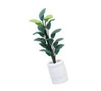 Générique Feuille Artificielle de Jardin, modèle de Miniature, Accessoires de Jeu de rôle, Verte, Accessoires de Maison de poupée, Maisons de poupée en Pot en céramique